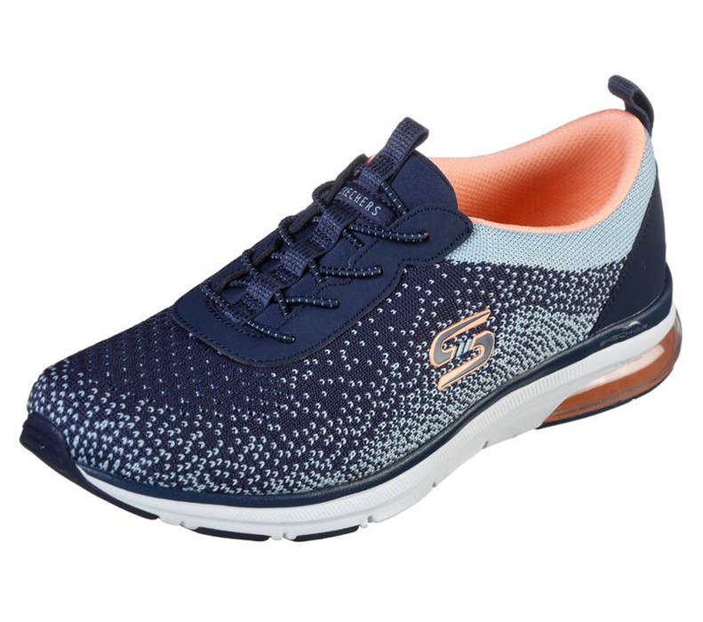 Skechers Relaxed Fit: Skech-Air Edge - Womens Slip On Shoes Navy/Orange [AU-YD4015]